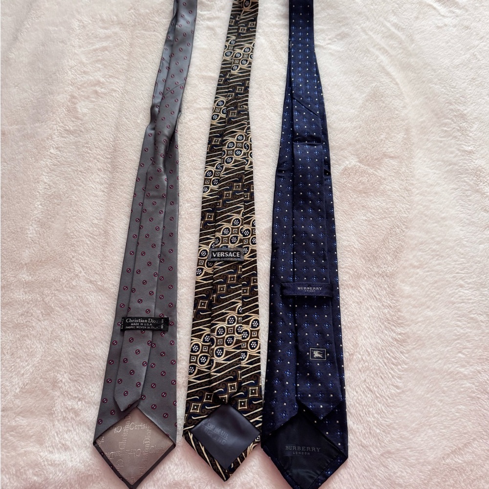 Versace, Christian Dior and Burberry bundle Geometric Tie - Picture 12 of 14